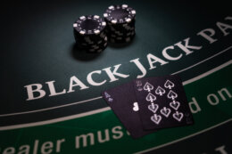 A,Casino,Blackjack,Table,With,Black,Cards